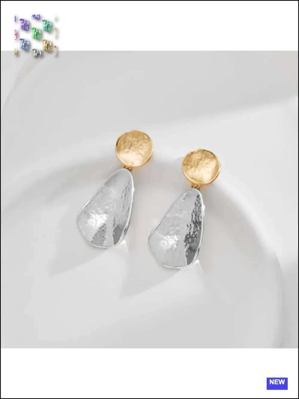 Gold Plated Geometric Chunky Dangle Earrings Statement Jewelry Drop Earrings